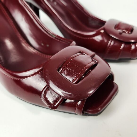 Old Money Heels Womens 6 Career Wear Open Toe Feminine Pin Up Rockabilly Retro - Picture 7 of 14